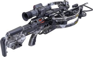 TenPoint TRX crossbow equipped with a rangefinding scope