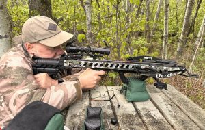 Tester shoots the Killer Instic LogiX 435 crossbow in our best crossbows review.