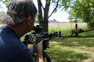 Author testing the scope on a target.